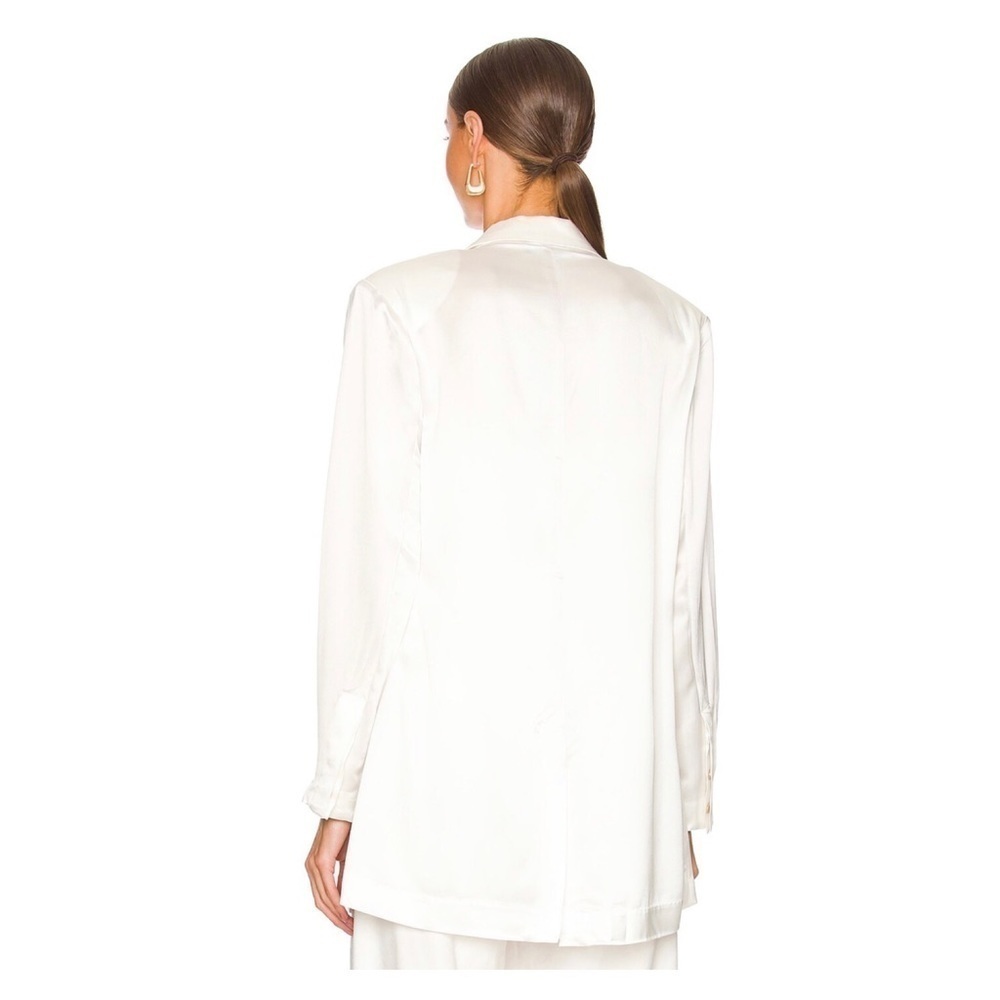 SER.OYA Ronin White Satin Oversized Blazer Jacket Medium NWT - Picture 11 of 16